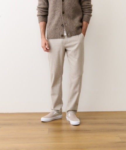 Saturday Houndstooth Chino - Slim Straight Oatmeal
