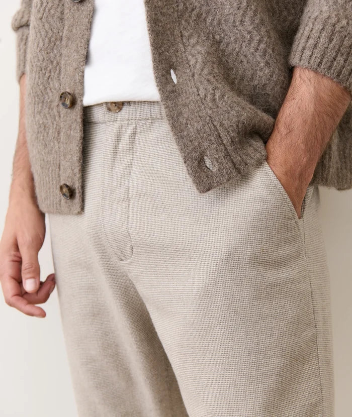 Saturday Houndstooth Chino - Slim Straight Oatmeal