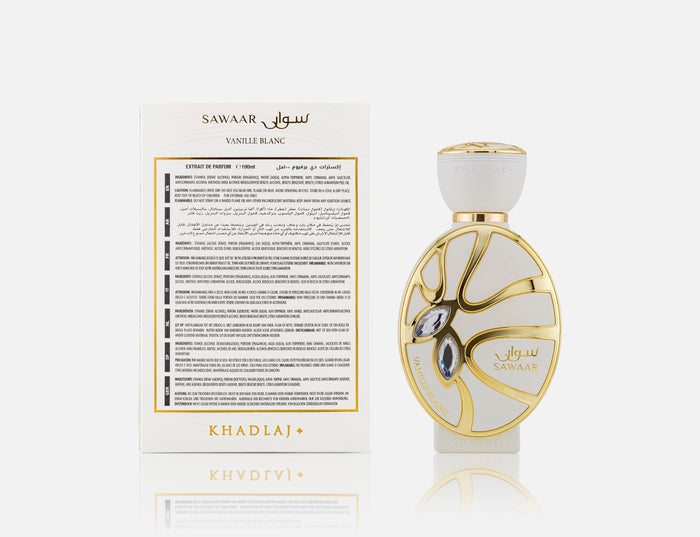 SAWAAR VANILLE BLANC 100 ML EXTRAIT DE PARFUM SPRAY FOR WOMEN - Khadlaj Perfumes