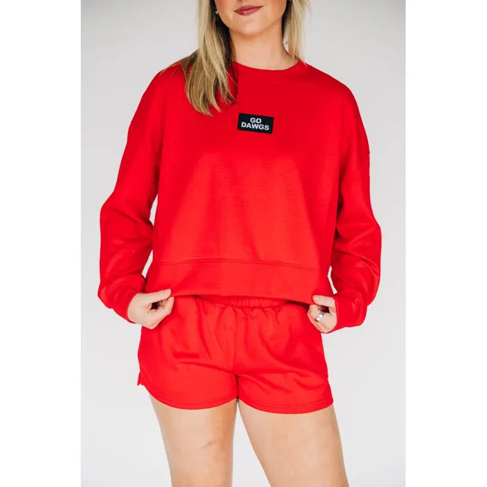 Scarlet & Gold Ava Airy Crewneck Sweatshirt - Georgia