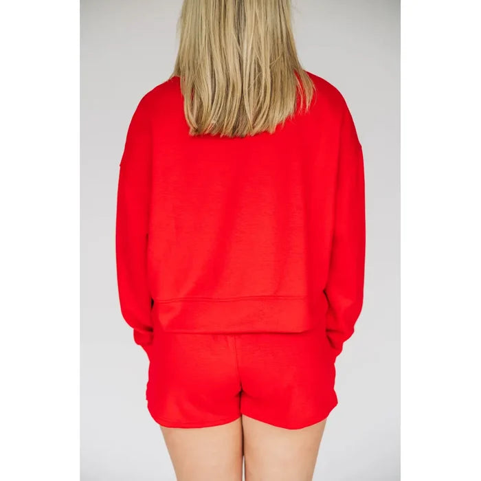 Scarlet & Gold Ava Airy Crewneck Sweatshirt - Georgia