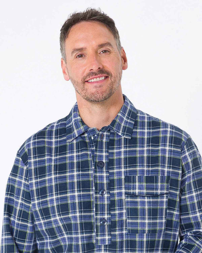 Scott Brushed Cotton Checked Nightshirt - Image 2 - Country Collection