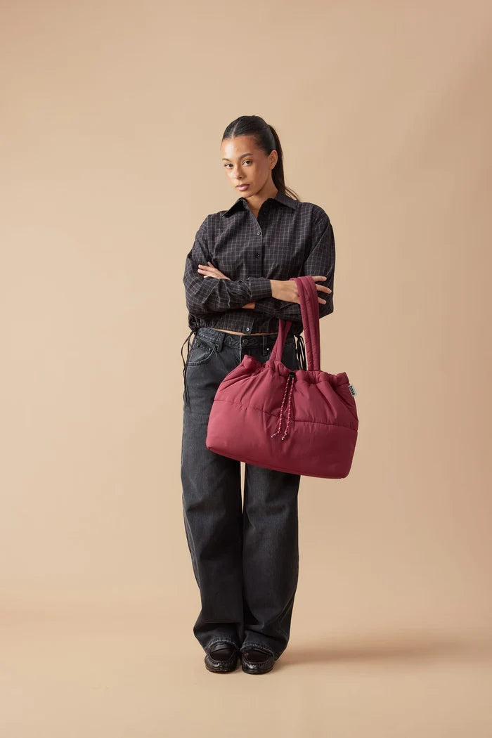 SCRUNCH BASE in Burgundy + Burgundy by Base Supply