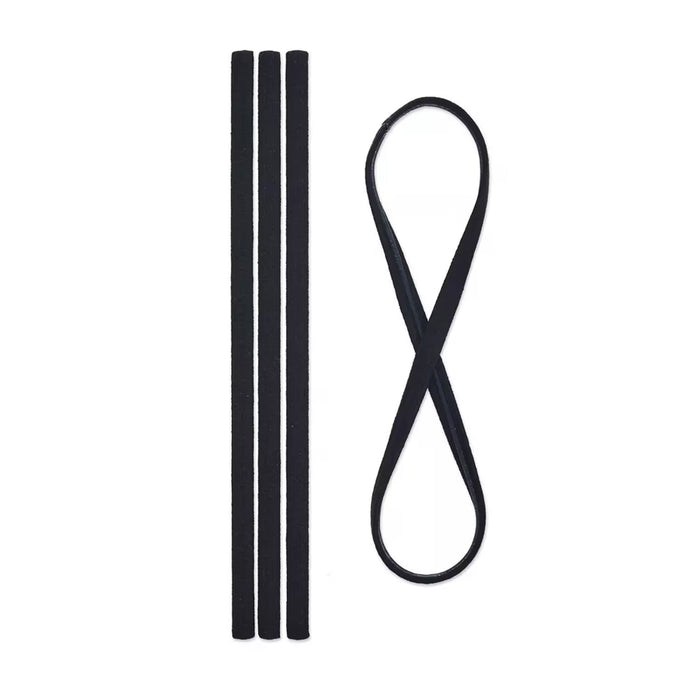 Scünci No-Slip Grip Skinny Headwraps Black 4 CT - 48 Pack