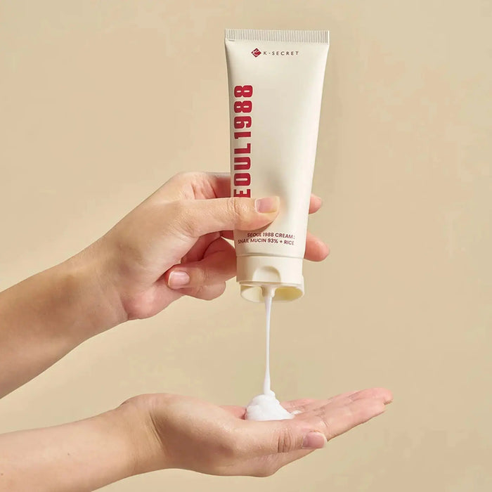SEOUL 1988 Cream: Snail Mucin 93% + Rice 100 ml - DOKAN