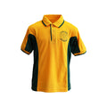 Short Sleeve Polo Shirt - Gold/Bottle