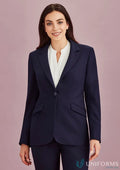 Navy blue women’s Siena Longline Jacket from Biz Collection Siena for a chic look