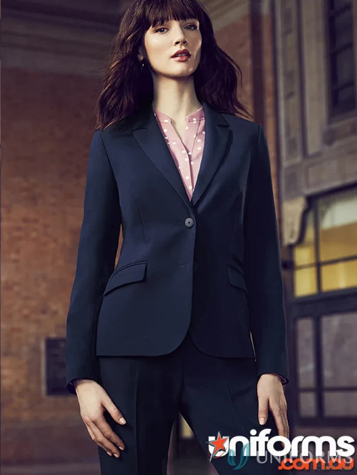 Navy blue women’s Siena mid length jacket perfect for client-facing roles