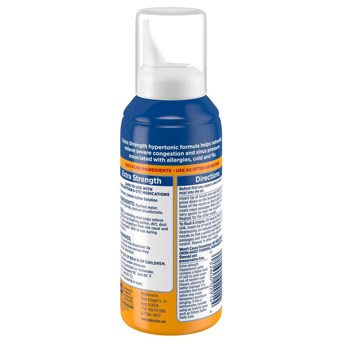 Simply Saline Extra Strength Nasal Mist, 4.6oz - 24 Pack