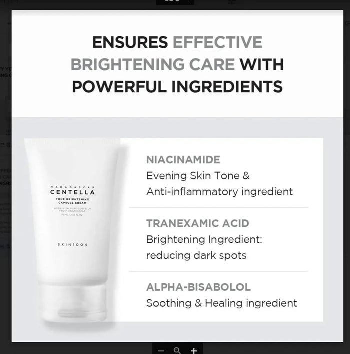 SKIN1004 Madagascar Centella Tone Brightening Capsule Cream 75 ml - DOKAN