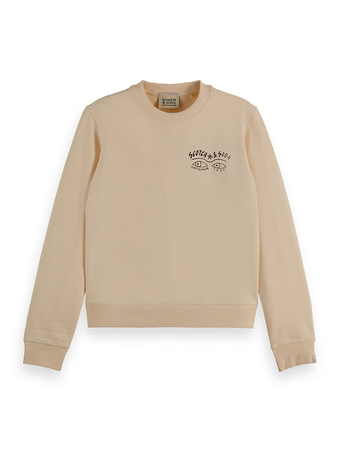 Small Artwork Regular Fit Sweatshirt - Eggnog