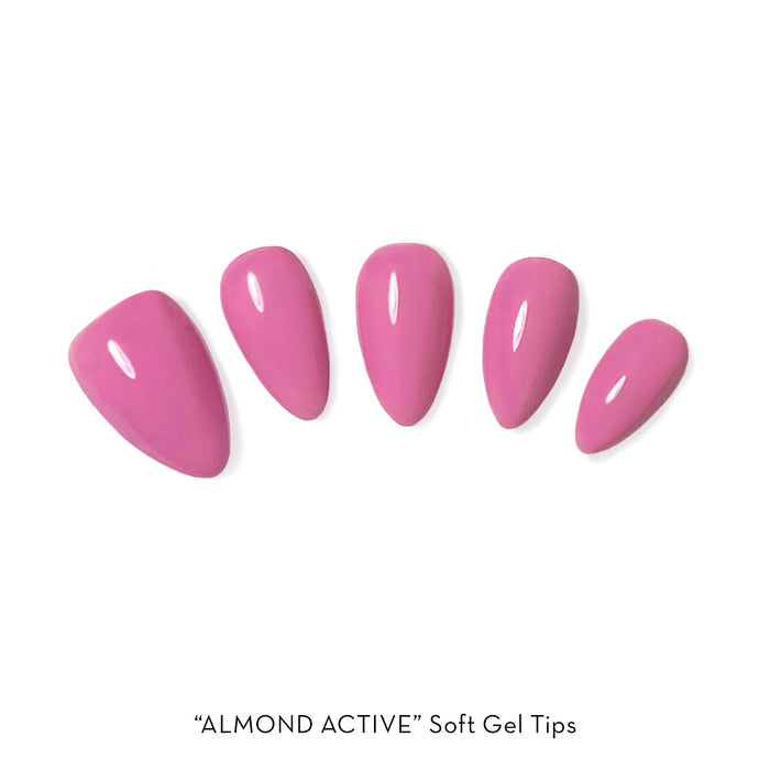 Soft Gel Tips | Almond Active Clear - 600pk | Fuzion Gel