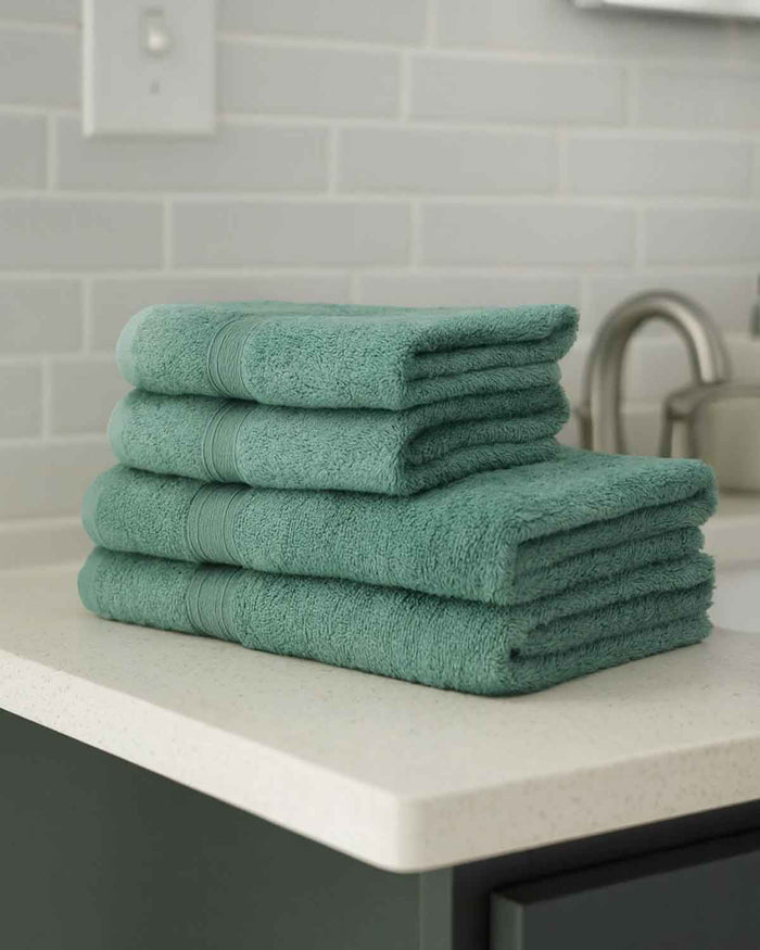 Soft Pure Cotton Towels - Aqua - Country Collection