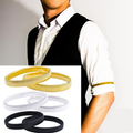 Sophisticated Silver, Gold, and Gunmetal Armbands Boxed