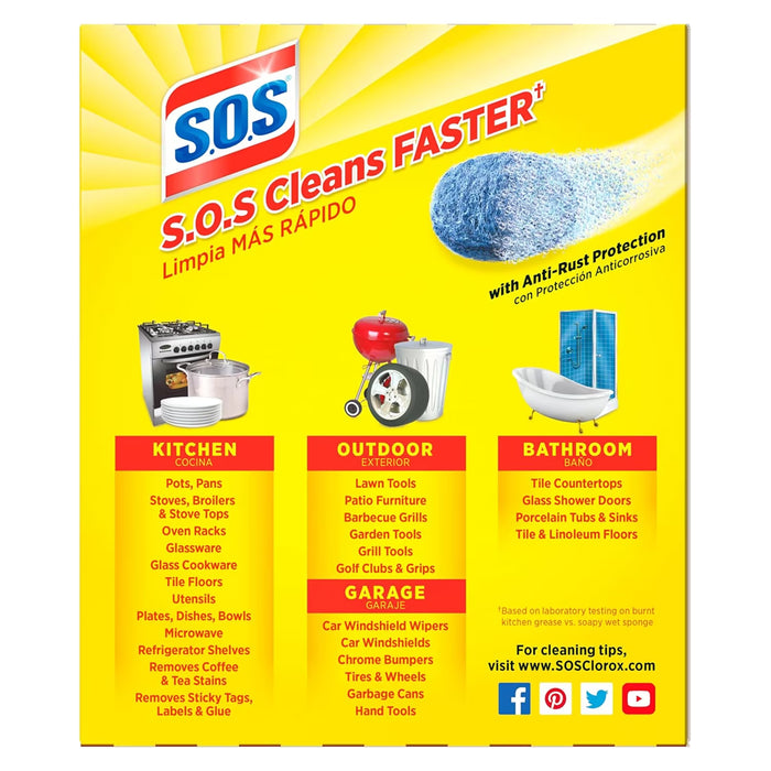 S.O.S Regular Steel Wool Soap Pads, 10 Count - 6 Pack
