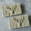 Two Sovereign Stag majestic guest soaps handcrafted with argan oil and green tea by Southern Luxe Savon