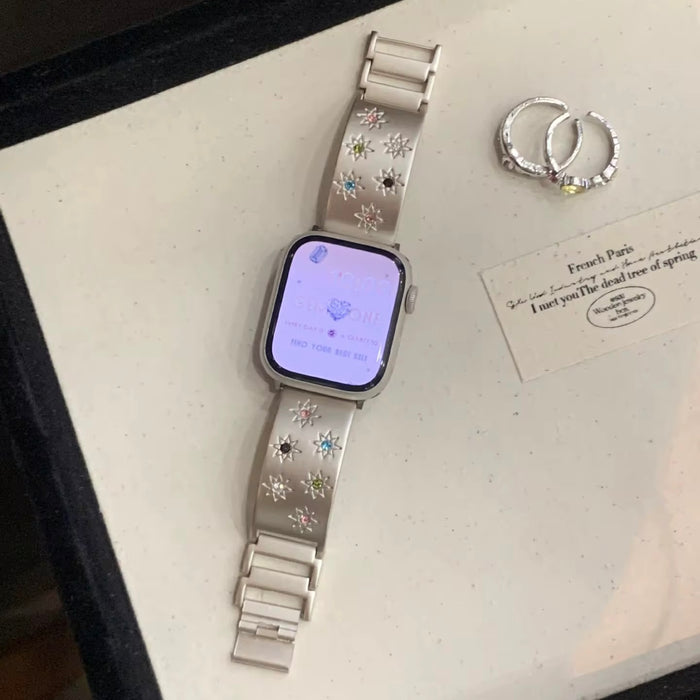 Starstruck Stainless Steel Link Band For Apple Watch Multiple Colors Available â Starstruck Stainless Steel Link Band â Sparkle Like the Night Sky â¨ Ready to make your wrist wishes come true?