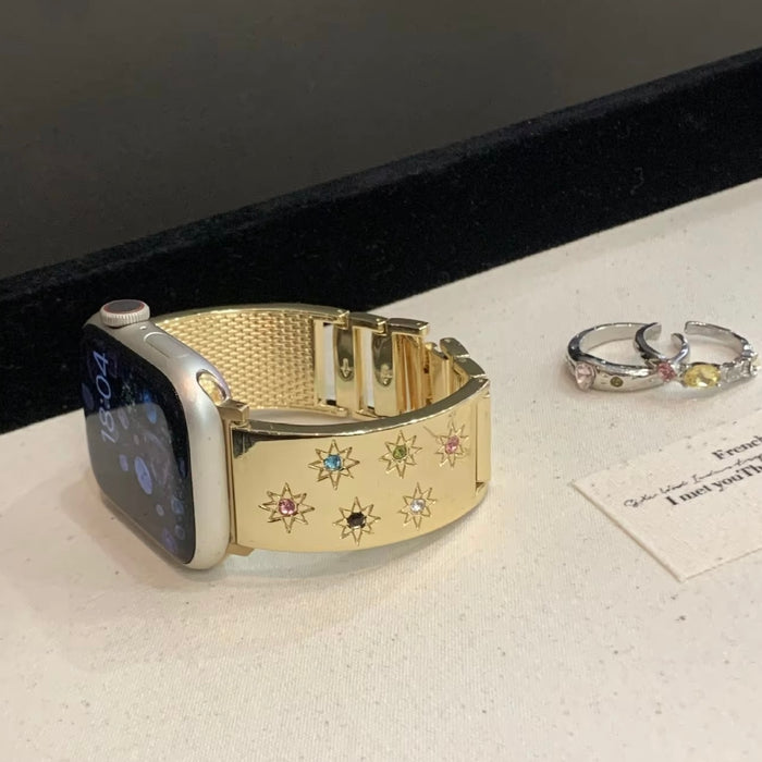 Starstruck Stainless Steel Link Band For Apple Watch Multiple Colors Available â Starstruck Stainless Steel Link Band â Sparkle Like the Night Sky â¨ Ready to make your wrist wishes come true?