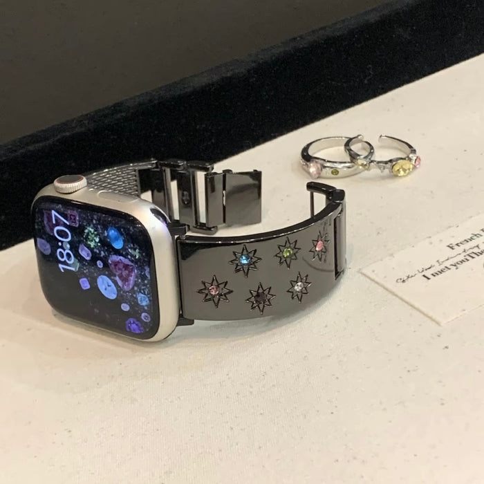 Starstruck Stainless Steel Link Band For Apple Watch Multiple Colors Available â Starstruck Stainless Steel Link Band â Sparkle Like the Night Sky â¨ Ready to make your wrist wishes come true?