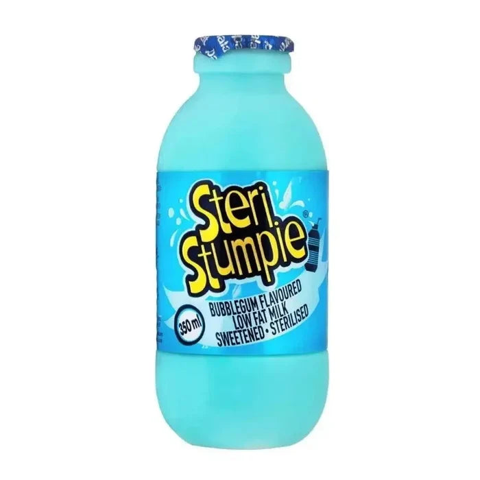 Steri Stumpie Milk bubblegum flavored 350ml bottle, South Africa's top low-fat flavored milk with no preservatives