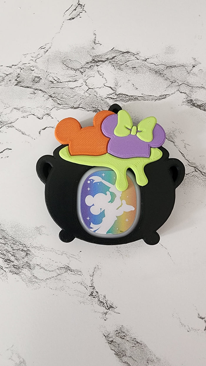 *STL /3MF FILE ONLY* Halloween Cauldron Magicband+ Puck Holder
