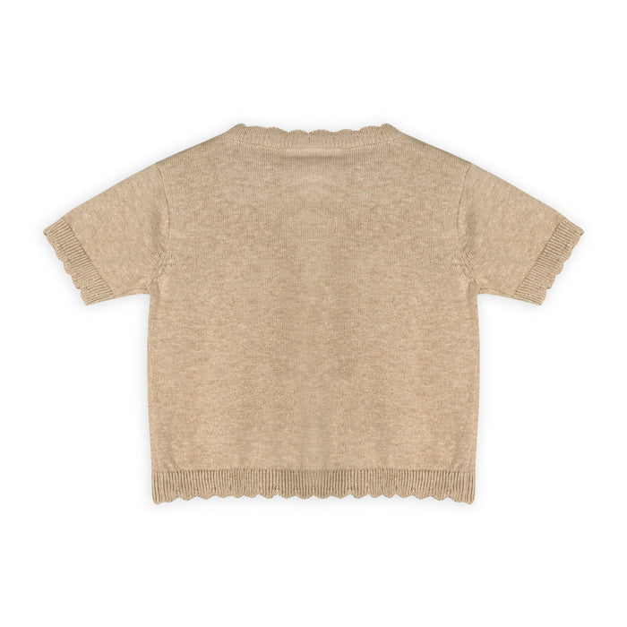 Strawberry Pocket Baby Knit Cardigan Back (Organic Cotton)