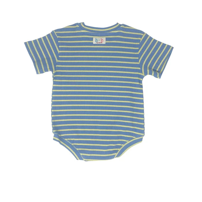 Striped Ribbed Organic Cotton Baby Romper