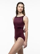 Suffolk Children’s Empire Jewel Neck Velvet & Lace Leotard