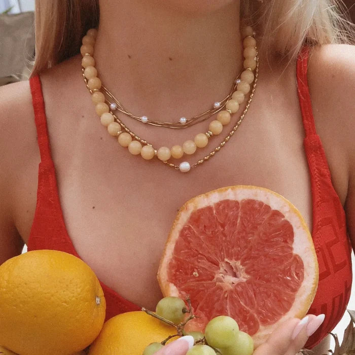 Sunshine Beaded Necklace : Hypoallergenic and Water Resistant