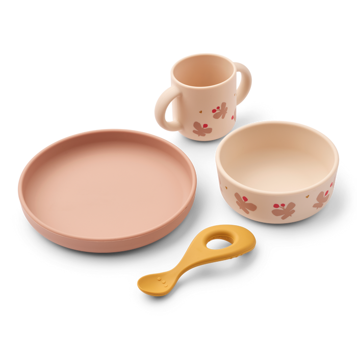 Liewood - Tableware Set - Vivi - Butterfly - Apple Blossom