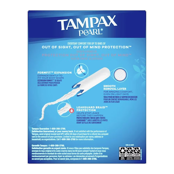 Tampax Pearl Tampons Super Plus, Unscented  18 Ct - 12 Pack