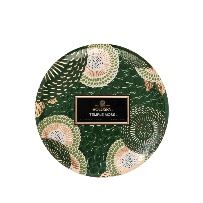 Temple Moss 3 Wick Tin Candle