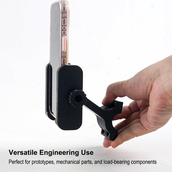 flexible resin 3D printed black functional phone holder bracket engineering use