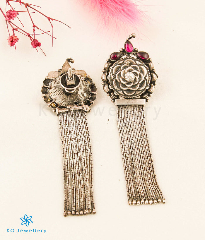 The Akshar Silver Earrings