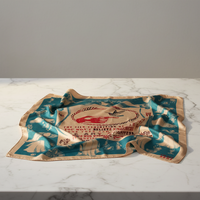 The Big Show Silk Scarf – Marble Background