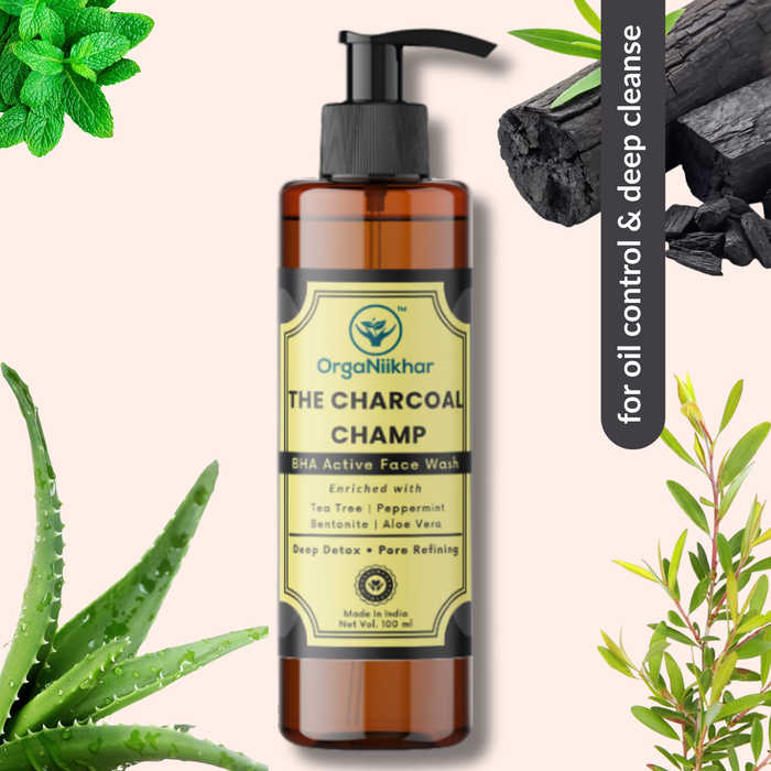 The Charcoal Champ - BHA Active Face Wash