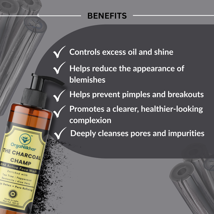 The Charcoal Champ - BHA Active Face Wash