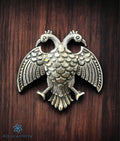 The Dvirupa Gandaberunda Silver Pendant/Tie-Pin (Small/Oxidised)
