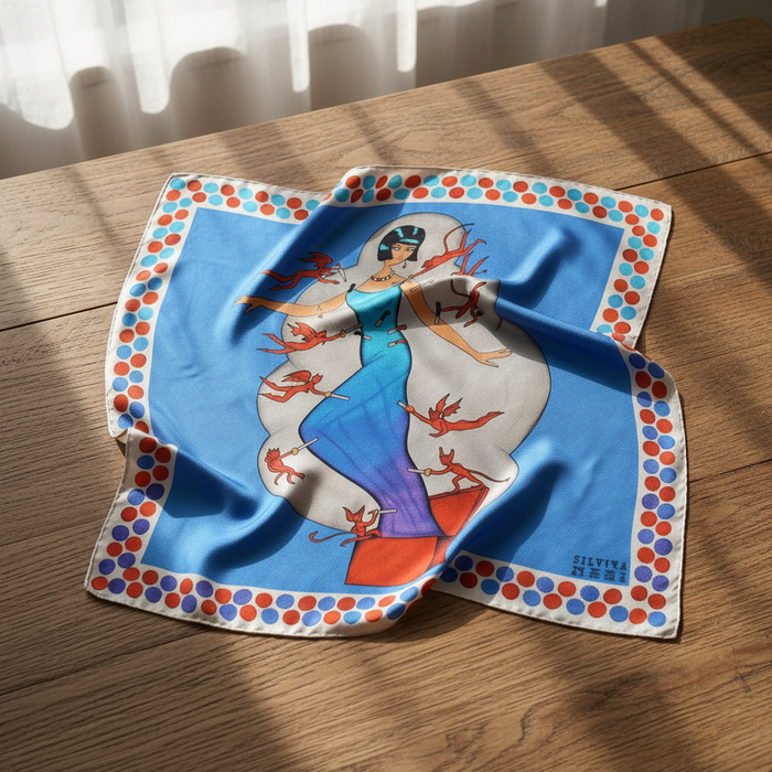 The Ghost Lady Silk Scarf - Natural Wood