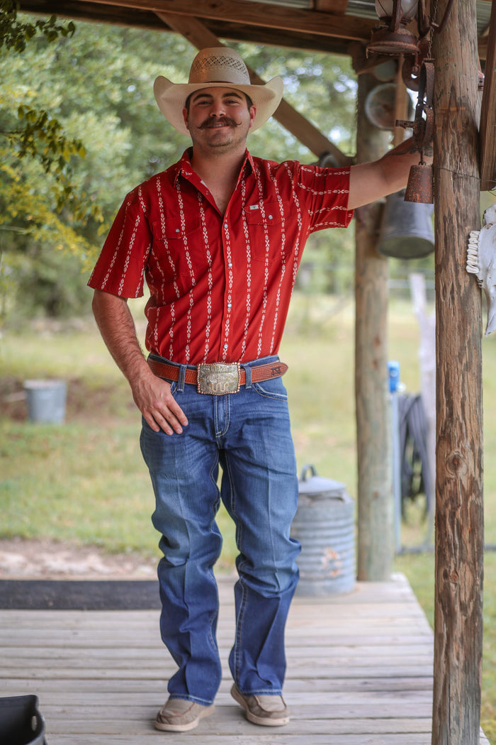 The Maverick in Red-SS Snap Shirt