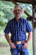 The Maverick Men's in Blue-SS Snap Shirt