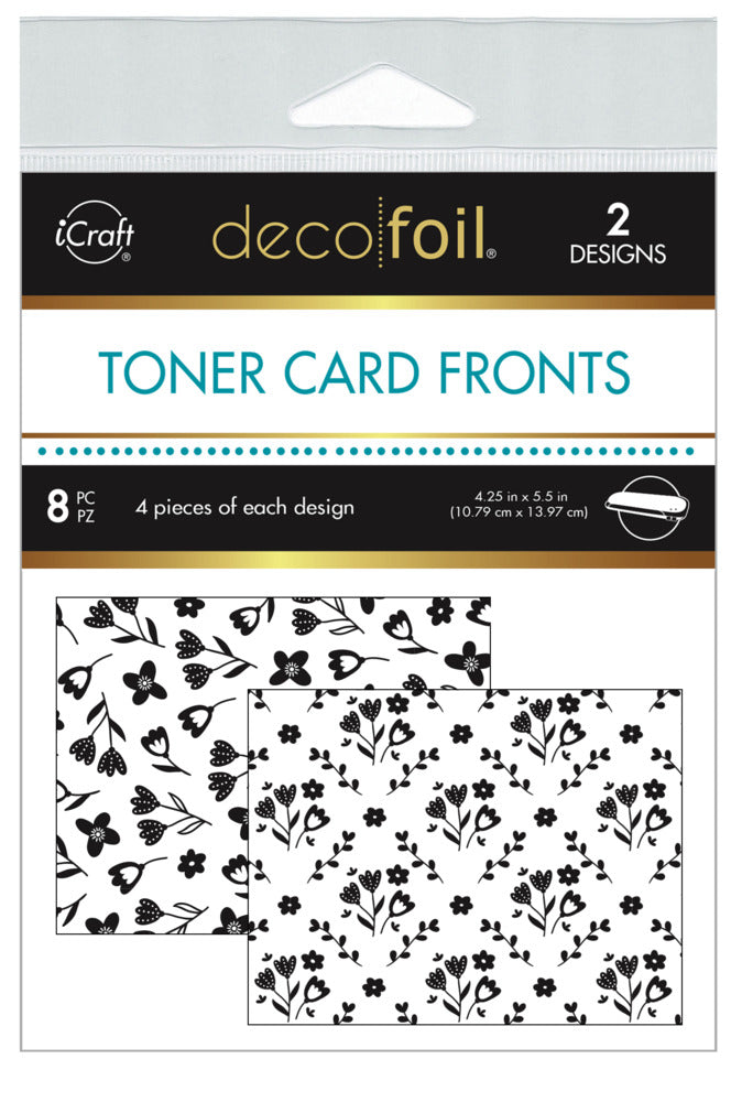 Therm-O Web - Deco Foil Toner Card Fronts, 4.25" x 5.5" - Fresh Florals (8 Sheets). Available at Embellish Away located in Bowmanville Ontario Canada.