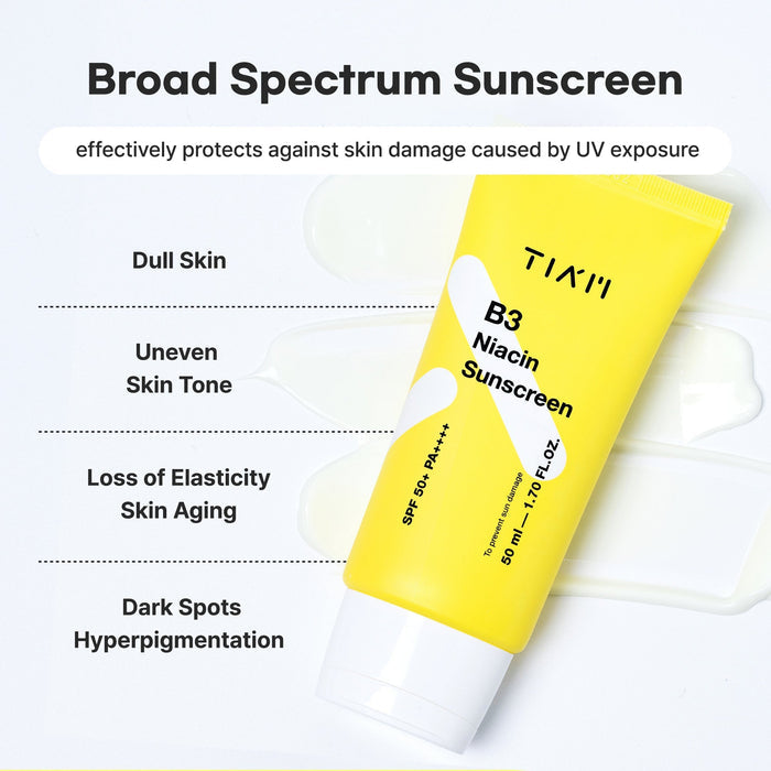 Tiam B3 Niacin Sunscreen 50ml واقي الشمس تيام بي 3 نياسين - Princess Cosmetics Qatar