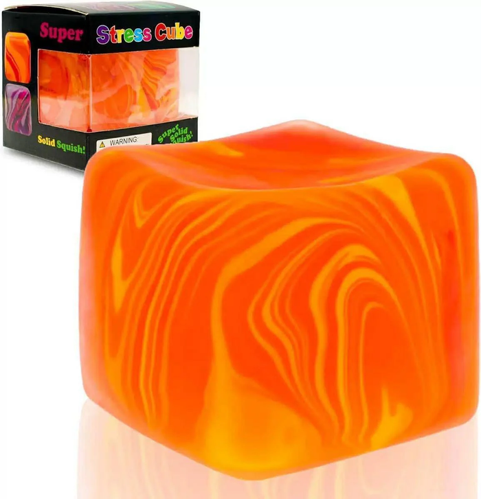 Tie Dye Swirl Cube Squish Toy