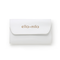 White faux-leather roll-up manicure tool case, closed – ella+mila Tool Box
