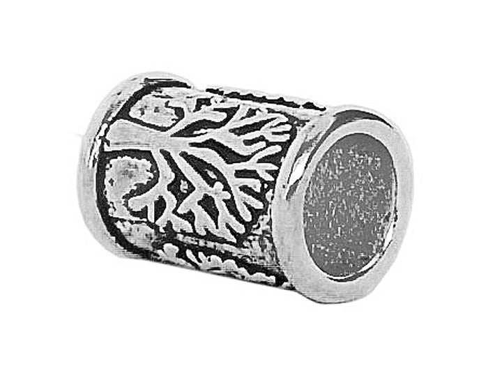 Tree of Life Hair Bead - Silver Finish Celtic Boho Accessory side view