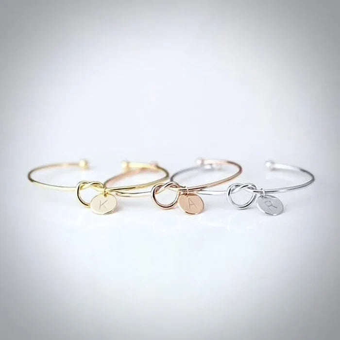 Bridal Party Gifts - Knot Bracelet - Available in Silver, Rose Gold and Yellow Gold
