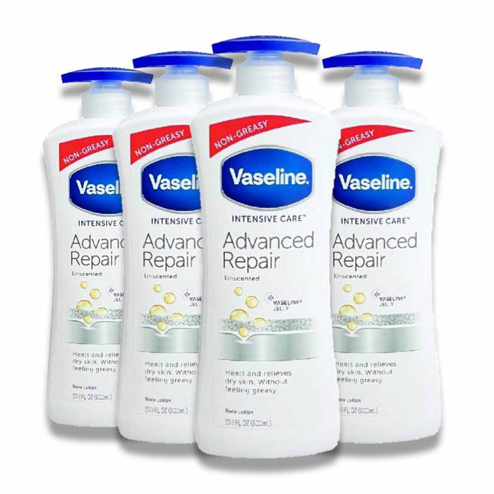 Vaseline - Intensive Care, Advanced Repair, Non-Greasy Lotion, Unscented - 20.3 Oz - 4 Pack