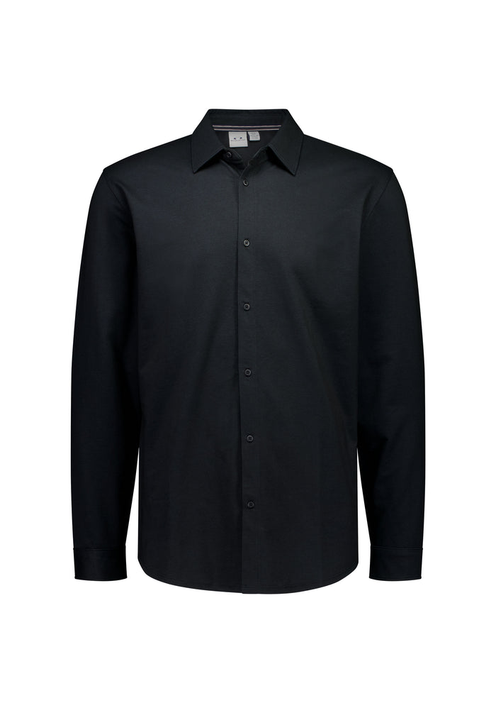 Biz Collection Mens Venture Long Sleeve Shirt BS2619ML in Black product view