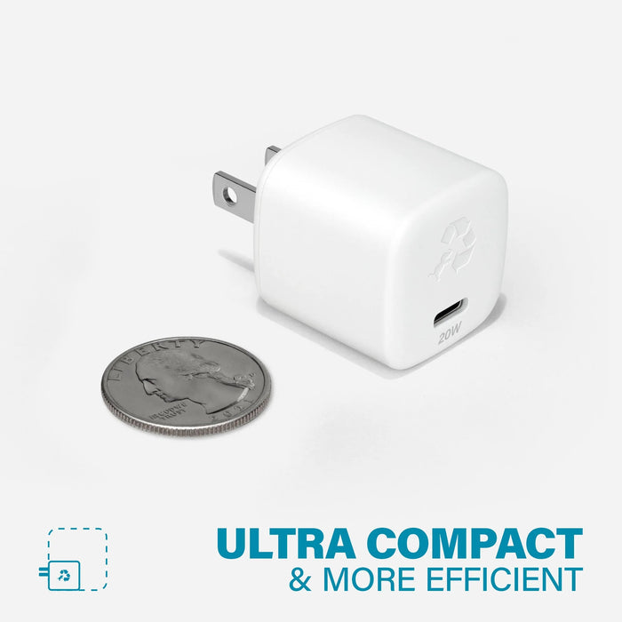 Nimble Polar White WALLY SubNano 20W Wall Charger